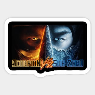 Scorpion vs Sub Zero team Mortal Kombat Pro Kompetition Sticker